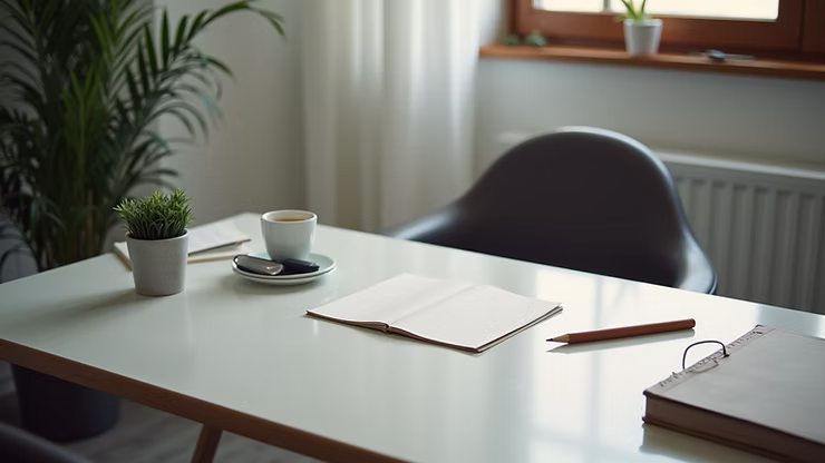A therapist's workspace displaying engaging learning tools.